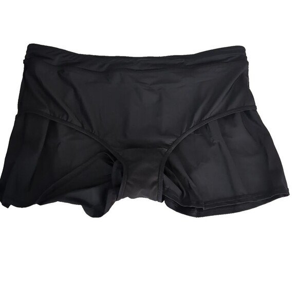 Swimsuits For All Women's Black Elastic Waist Relaxed Fit Swim Shorts Size 26 - Picture 4 of 7